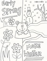 Groundhog Day coloring pages from Doodle Art Alley.  Print and Enjoy!