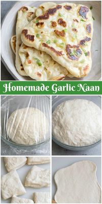 Step by step instructions for How to Make Naan recipe from RecipeGirl.com #garlic #naan #bread #recipe #recipegirl