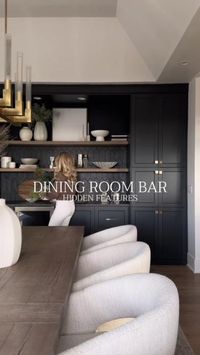 Our Dining Room Bar is the most used space in our home. Here are my favorite features: 1. Hidden Coffee Station 2. Hidden Microwave 3. Pebble Ice Maker 4. Filtered Water 5. Hot Water Tap 6. Beverage Fridge 7. Lots of extra storage  To Shop Visit: https://liketk.it/4aoOs