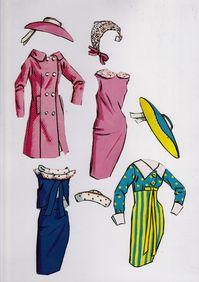 1966 Mod Meet Francie Barbie's MOD'ern Cousin - Paper Dolls Book - authorized edition - No scissors necessary, clothes just punch out - Whitman Barbie Mattel