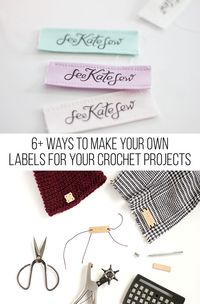 I've gathered some of the coolest and most unique ways to make your own labels for your crochet projects today!  If you're anything like me, you jump on an opportunity to make something yourself rather than buy it, and I think this is a great example. It can get expensive to buy your own cu