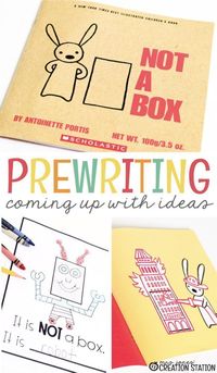 Start a new writing unit with your students by using a great new book! Read this book to your kindergarteners in the class. This book, in turn, leads to a fun pre-writing activity. Find out how to introduce this fun unit by beginning with the engaging book "Not a Box". Grab your free writing printable to go along with the story. #writing #freeprintable #books #kidsbooks #prewriting #unitstudy