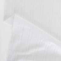 Striped Cotton Swiss Dot - White | Blackbird Fabrics