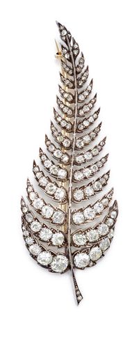 Fern DIAMOND BROOCH, LATE 19TH CENTURY |