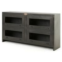 Fergie Industrial Antique Iron Shop Media Cabinet