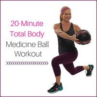 Get yourself a medicine ball and try this great workout! Great for your core because you will work that while you do your upper and lower body too!