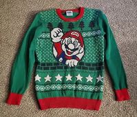 Super Mario Bros Youth XL Ugly Xmas Christmas Holiday Sweater Nintendo | eBay