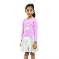 Lilt Little Girls Long Sleeve Fitted Sleeve Tutu Dress, Color: Orchid Silver - JCPenney