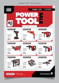 Tool shop product promotion catalog flye... | Premium Vector #Freepik #vector