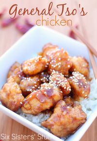 Homemade General Tso's Chicken Recipe from SixSistersStuff.com.  No need to grab takeout with this restaurant worthy dish! #sixsistersstuff #chicken #recipes