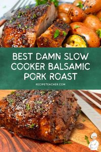 Treat your family to this delicious slow cooker balsamic pork roast. This simple and delicious recipe requires just a handful of ingredients and can be made in your trusty slow cooker, making it the perfect meal for busy weeknights or lazy weekends. Visit the blog to make it!