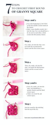 how to start a granny square in crochet