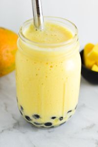 Fresh Mango Bubble Tea | A Taste of Madness