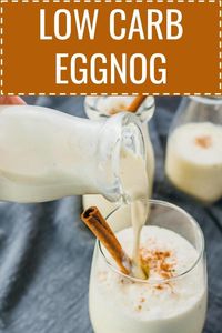 Easy low carb eggnog drink using almond milk. keto / low carb / diet / atkins / induction / meals / recipes / easy / dinner / lunch / foods / healthy / gluten free / recipe / drinks / cookies / alcohol / homemade / desserts / cocktail / spiked / rum / punch / dip / bourbon / breakfast / shots / christmas / gift / bottle / brownies / party / hot / holiday / thanksgiving / how to make / ingredients / non alcoholic / best / traditional / without alcohol #eggnog #keto #lowcarb