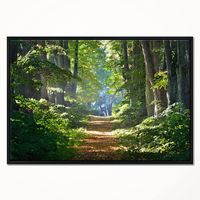 "Get the Designart - Bright Green Forest in Morning - Landscape Photography Framed Canvas Print at Michaels. com. This beautiful Bright Green Forest in Morning Framed Canvas Art is printed using the highest quality fade resistant ink on canvas. This beautiful Bright Green Forest in Morning Framed Canvas Art is printed using the highest quality fade resistant ink on canvas. Every one of our fine art giclee canvas prints is printed on premium quality canvas, using the finest quality inks which wil