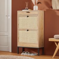 Latitude Run® Boho Natural Rattan Shoe Storage Cabinet & Reviews | Wayfair