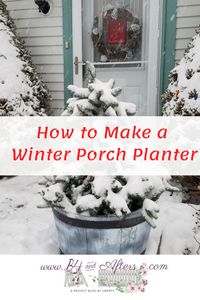 Jumbo Christmas Bucket Planter – B4 and Afters - upcycle idea Here is how you can create your own Bucket Planter for a Christmas tree. You will need the top of a discarded tree, a bushel basket (or a laundry basket), and pine cones.