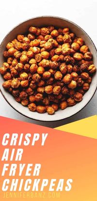 These chili lime spiced air fryer chickpeas are super cripsy ( much crispier than chickpeas cooked in the oven), healthy and Weight watchers friendly too!