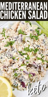 Keto Mediterranean Chicken Salad #ketomediterraneanchickensalad #mediterraneanchickensalad