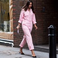 Your Summer 2018 Wardrobe Isn't Complete Without A Millennial Pink Jumpsuit! Shop the prettiest pink jumpsuits for summer on SheFinds.com.