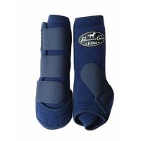 VenTECH Elite Sports Medicine Boots are lightweight and multi-layered with VenTECH ventilated limestone-based neoprene exterior and UltraShock lining. The ventilated neoprene conforms to your horse, allows heat and moisture to escape, and keeps your horse cool, comfortable, and performing at its best. The boots provide 360 degrees of impact protection, safeguarding the cannon bone, tendons, and soft tissue, and are proven to absorb over 26% of energy from hoof concussion. The uniquely designed s