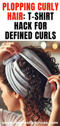 Discover the secret to frizz-free curls with T-Shirt Plopping Curly Hair! Learn How To Plop Wet Curly Hair overnight for defined, bouncy curls. This easy DIY Curly Hair Tshirt Wrap technique will change your curl game. #HairPloppingOvernight #TShirtPloppingCurlyHair #DifferentWaysToStyleCurlyHair #CurlyHairTshirtWrap