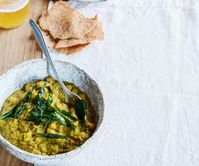 Chickpea dhal recipe with papadums by Emma McCaskill | Gourmet Traveller