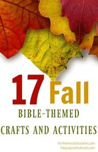 Autumn is my favorite season of the year! I love all the crafts and activities that I can do with my kids during the fall. I thought I’d share with you some ideas for incorporating Bible truths with fall-themed crafts! Find 17 Fall Bible-themed crafts and activities in my contributor post at Motherhood on a …