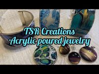 #107 HOW TO MAKE JEWELRY WITH ACRYLIC POURED SKINS/FLUID ART JEWELRY/POURED JEWELRY/JEWELRY TUTORIAL - YouTube