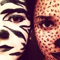 Animal print makeup done by me!