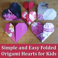 How kids (and adults) can make simple and easy origami paper folded hearts in just 11 steps