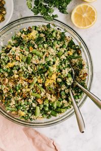 Spring Quinoa Salad with Asparagus and Peas - Nourished By Nutrition