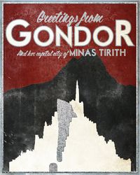 Middle Earth Travel Posters by Allen Brockbank - Gondor