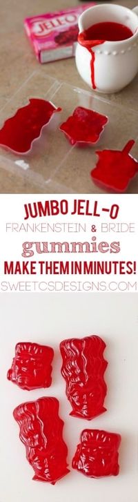 awesome last minute halloween snack- jumbo jello gummies!