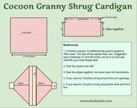 cocoon granny shrug cardigan kofta pattern diagram crochet