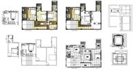 Multiple houses layout plan with furniture layout auto-cad drawing details dwg file - Cadbull