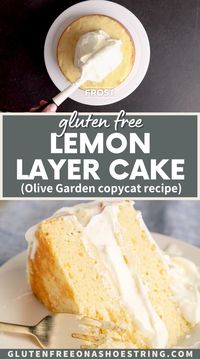 Tender gluten free lemon cake with smooth and fluffy lemon cream topping. Wait until you taste it, bursting with lemon flavor, and you’ll have dreams of everyone’s favorite Olive Garden cake!