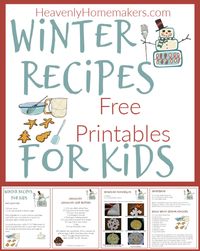 Come get our FREE Winter Recipes Pack for Kids! Have fun making these easy recipes that are perfect to enjoy during these long winter days!