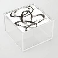 Minimal Abstract Ovals Acrylic Box is the perfect storage place for all the little things you never have a spot for: Q-Tips, cotton pads, paper clips, jewelry or even spices! 4" x 4" x 2.5" #homeaccessories #bathroomaccessories #officeaccents #blackandwhitedecor #homedecor #storage #storagebox #prettylittlethings #acrylicbox #acrylicstorage #modernartwork #modernhome #society6art #society6artist #rosewallprints