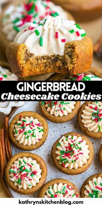 Gingerbread Cheesecake Cookies