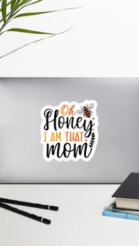 Brighten up your day with our 'Oh Honey I Am That Mom Stickers.' These vinyl decals are a must-have for moms who love humor and personality on their favorite items. Get yours today and let the laughs begin! 🤣 #MomLife #StickerGameStrong