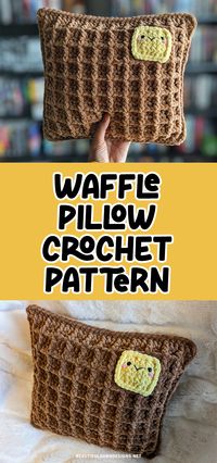 If you love work with plush yarn try making this crochet waffle pillow. This pillow is easy to make and super cute. It's the ultimate crochet plushie.