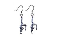 Girls Gymnastics Earrings - Backbend:    These Sportybella Gymnastics Jewelry Earring are a beautiful and fun way to express your love of Gymnastics. This makes a Perfect gift for Gymnastics players, Gymnastics Teams, Coaches.