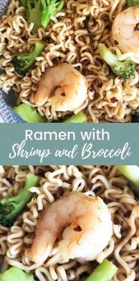 If you're looking for ways to change up your Ramen noodle game, try this with some Shrimp and Broccoli. Plus find ways to add zero point veggies and protein into the noodles to bulk them up. #noodles #ramen #weightwatchers Ramen Noodles | Ramen Noodle Recipes | Weight Watcher Recipes