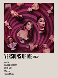 minimal aesthetic polaroid album poster for versions of me by anitta