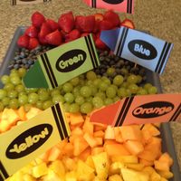 Fruit tray for a kindergarten teacher gift shower