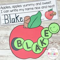 Name crafts are pretty much my favorite to do with little ones. They're easy enough for kids to create independently and always turn out so cute hung up around the classroom. ⁣ This apple name craft is the perfect way for kids to learn their name in a fun theme this fall.⁣ ⁣⁣⁣⁣🍎Grab the apple craft and print the pieces on colored paper.⁣⁣⁣ 🍏Assemble the craft and write the letters in your child's name on each of the circles to create the worm. ⁣ Share this with a friend and sa