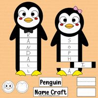 Winter Activities : Name Craft Penguin Arctic Animals Writing / Coloring / Drawing / Cut and Paste Blank / Primary Lined Template Project for January Bulletin Board Idea / Door Decorations / Classroom Decorations Great for Preschool / Kindergarten / Grade 1st / 2nd / 3rd Available in PDF format Letter size 8.5 x 11 inchesTHANK YOU : Please FOLLOW ME if you'd like to receive notifications when I upload new products and freebies. If you are having any issues please email me at kids.selected@gmail.com and I can help you problem solve.** Personal use only NO COMMERCIAL USE ALLOWED!**