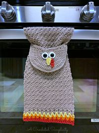 Crochet Pattern: Turkey Kitchen Towel Crochet Dish Towel | Etsy