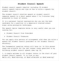 FREE 12+ Student Council Speech Samples in PDF